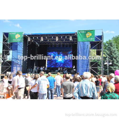 Die cast aluminum slim lightweight outdoor rental led display